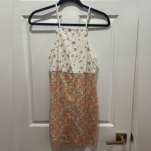American Eagle Floral High-Neck Mini Dress